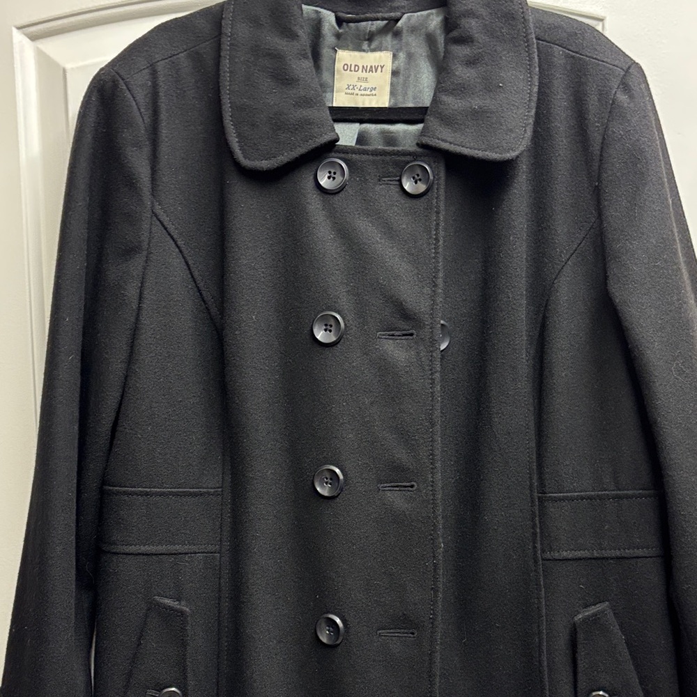 Old Navy Women's Classic Black Pea Coat